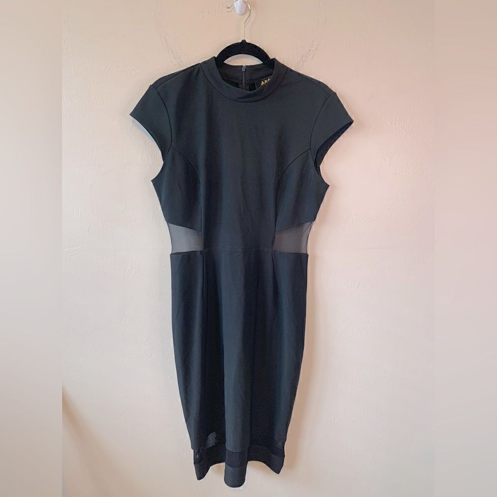 ABS Allen Schwartz Black mesh dress size 12
